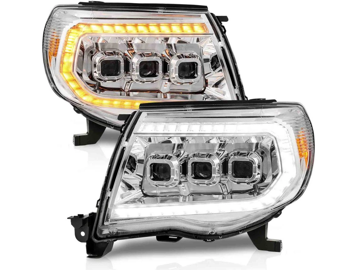 Anzo USA 05-11 Tacoma Chrome LED Headlights w/Light Bar (ANZ111582)