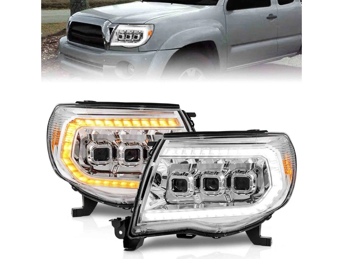 Anzo USA 05-11 Tacoma Chrome LED Headlights w/Light Bar (ANZ111582) — product image 2