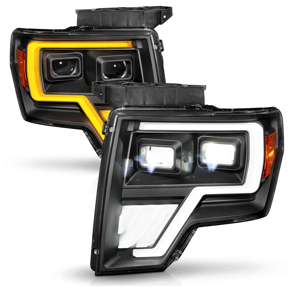 Anzo USA 09-14 F150 Black Halogen Projector Headlights (ANZ111606) — product image 2