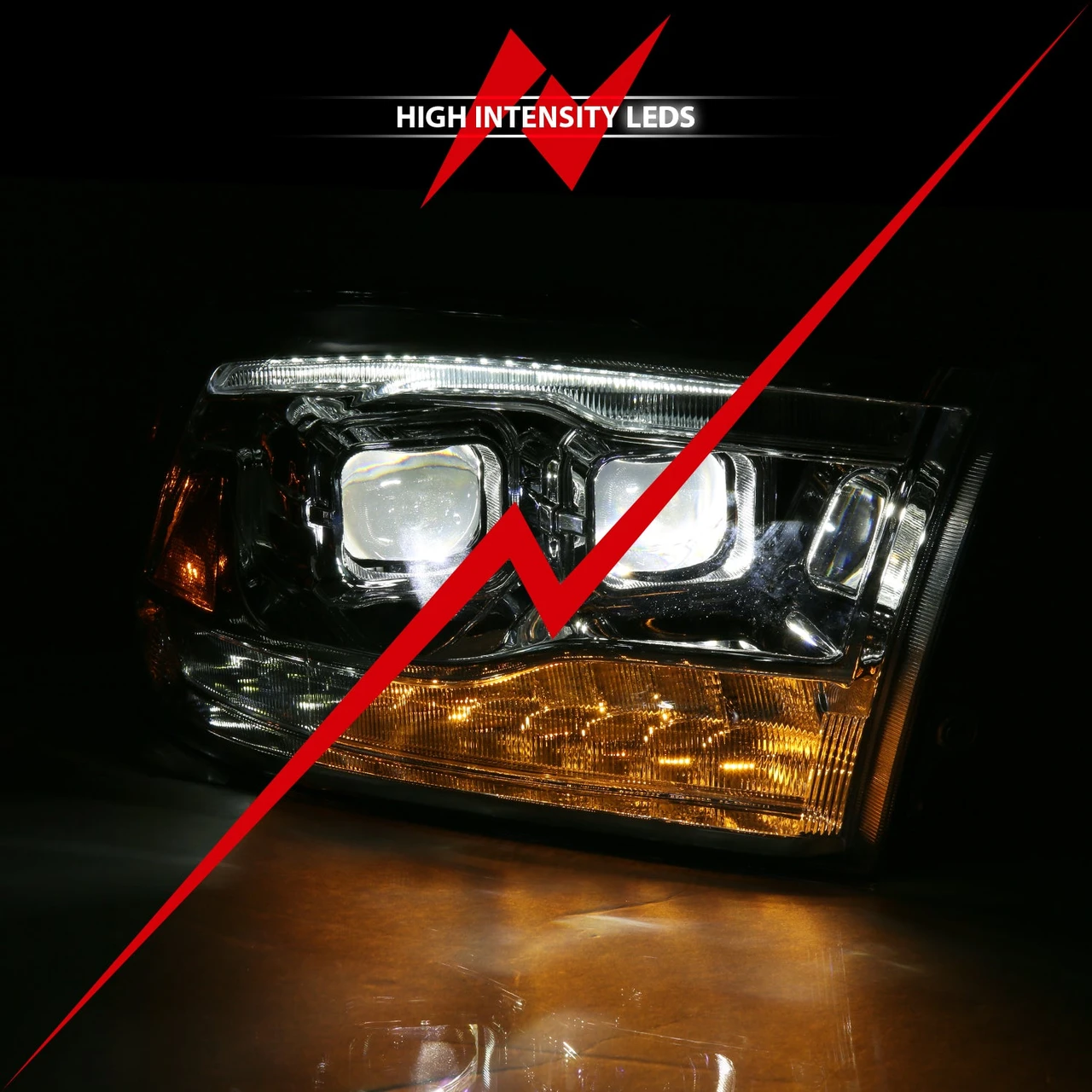 Anzo USA 09-18 RAM 1500/2500/3500 Chrome S.Back Headlights (ANZ111465) — product image 3