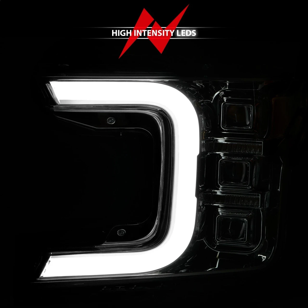 Anzo USA 18-20 F150 Chrome Headlight w/Light Bar & Halogen (ANZ111521) — product image 6