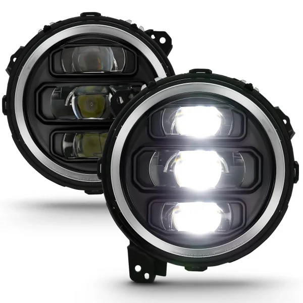 Anzo USA 18-25 Wrangl 20-25 Gladiat Blk Project Headlights (ANZ111466)