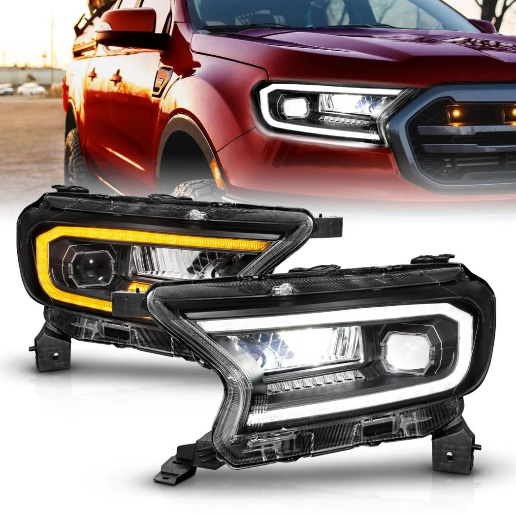 Anzo USA 19-23 Ranger Black Headlights w/DRL & Initiation (ANZ111613) — product image 6