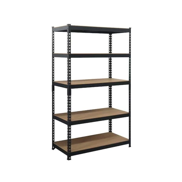 AR Shelving 36" x 18" x 72" Black 5-Tier Shelf (TRCD18508KFUS0I)
