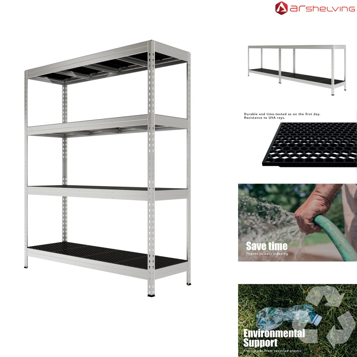 AR Shelving 71"x59"x20" All-Road 4-Tier Shelf (TRA18402K/10-37ZMUS0)
