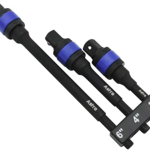 ASTRO 3 Pc. Locking 1/4” Drive Hex Shank Impact Adapter Extension Set