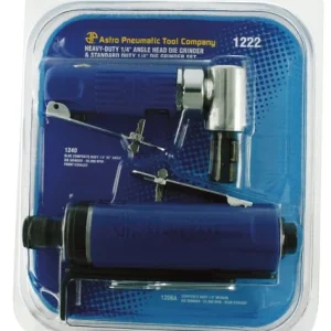 Astro Pneumatic Blue Composite Body Angle and Medium Die Grinder (1222)