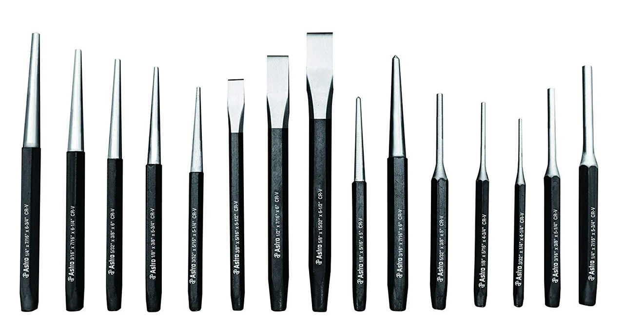 Astro Pneumatic 16 Piece Punch and Chisel Set with CR-V Material (1600) — product image 2