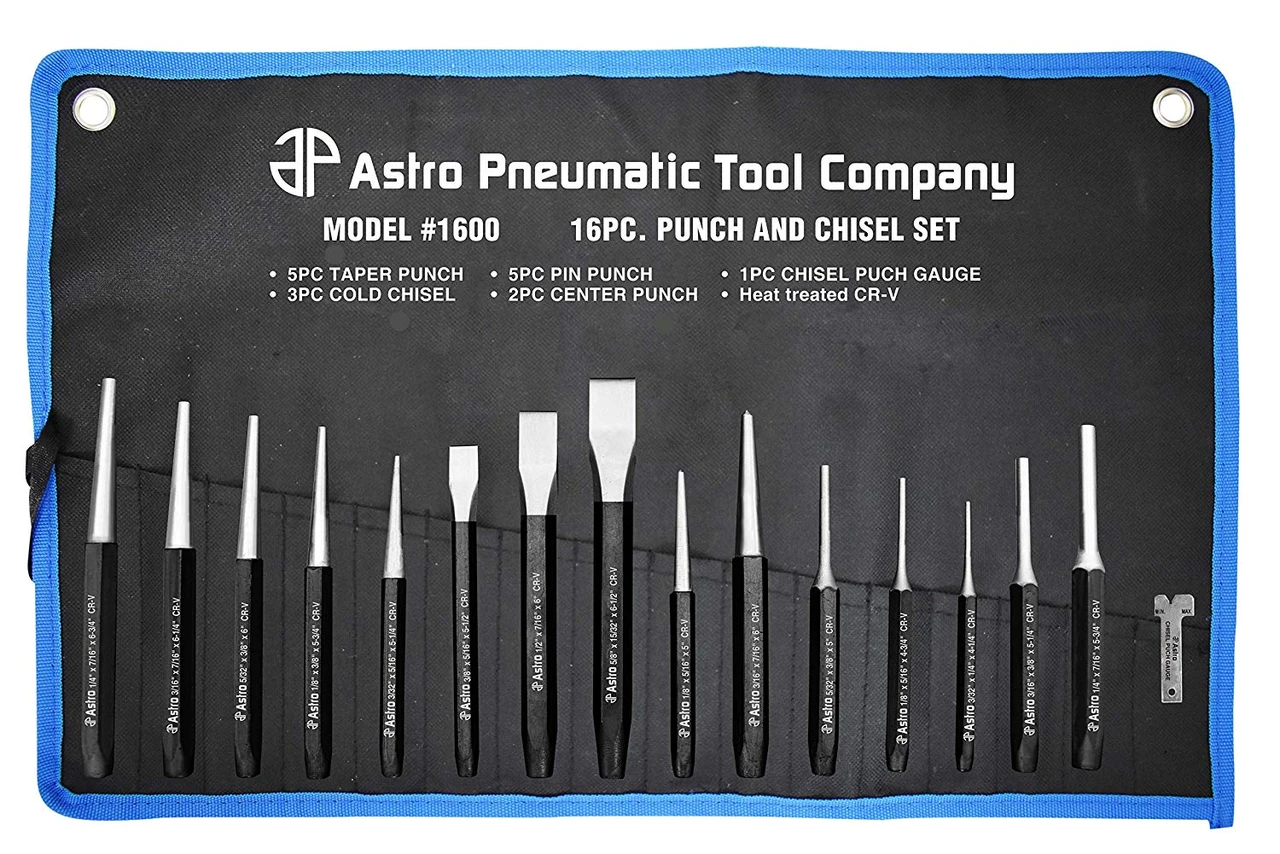 Astro Pneumatic 16 Piece Punch and Chisel Set with CR-V Material (1600) — product image 3