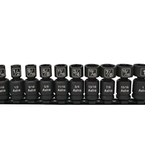 Astro Pneumatic 10-Piece 1/2" Drive Nano Pinless Impact Sockets (78240)