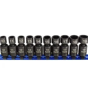 Astro Pneumatic 10-Piece 3/8" Drive Nano Pinless Universal Impact Sockets (78344)