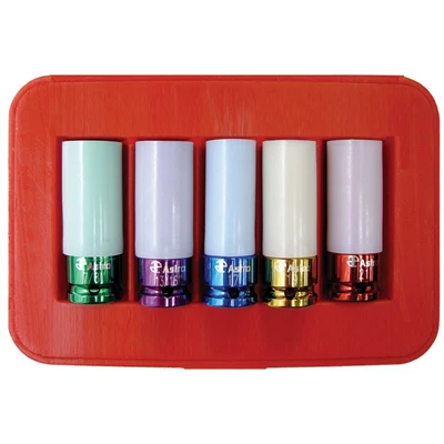 Astro Pneumatic 5 Piece Impact Socket Set with Protective Sleeve (7835)