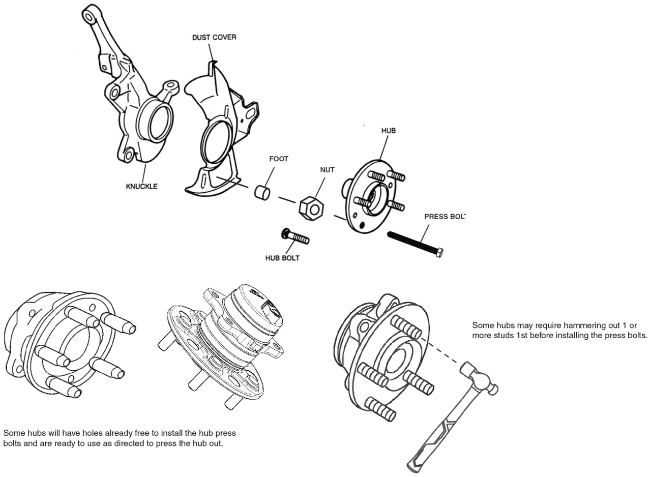 Astro Pneumatic Last Chance Impact Rated Hub Removal Bolt Kit (78834) — product image 2
