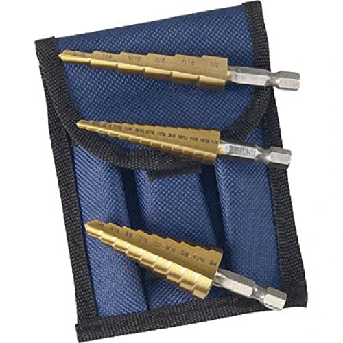 Astro Pneumatic Titanium Step Drill Bit Set with Multiple Hole Sizes (9445) — product image 2