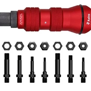 Astro Pneumatic XL Rivet Nut Drill Adapter Kit 3/8 Inch Capacity (ADN38)