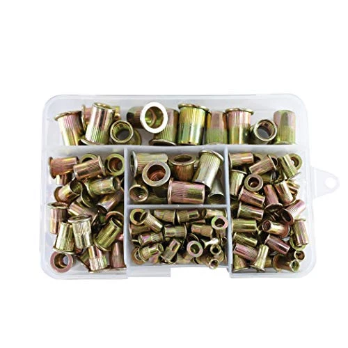 Astro Pneumatic 120 Piece Steel Rivet Nut Assortment SAE Sizes (RN120)
