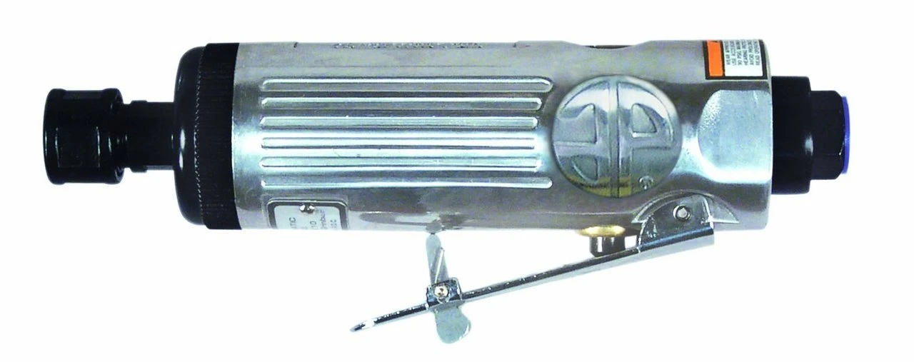 Astro metal straight die grinder with ribbed grip and lever throttle
