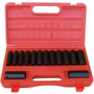 ATD Tools 4301 6-Point Metric Deep Impact Socket Set, 14 pc.