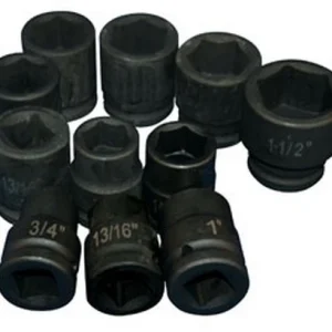 ATD Tools 6404 6-Point Truck Service Impact Socket Set, 11 pc.