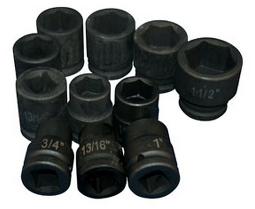 ATD Tools 6404 6-Point Truck Service Impact Socket Set, 11 pc.