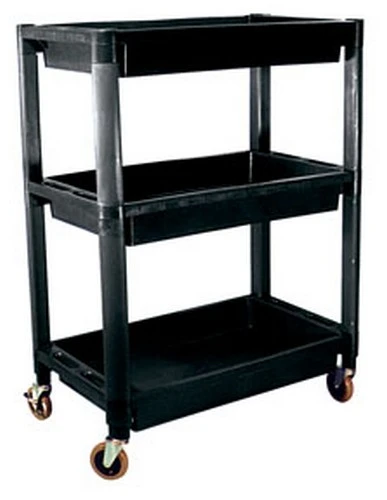 ATD Tools 7017 Heavy-Duty Plastic 3-Shelf Utility Cart