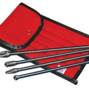 ATD Tools 8170 6 Long Shanks Double Cut Carbide Burr Set, 4 pc.