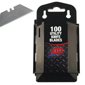 ATD Tools 8813 Utility Knife Blades with Dispenser, 100 pack