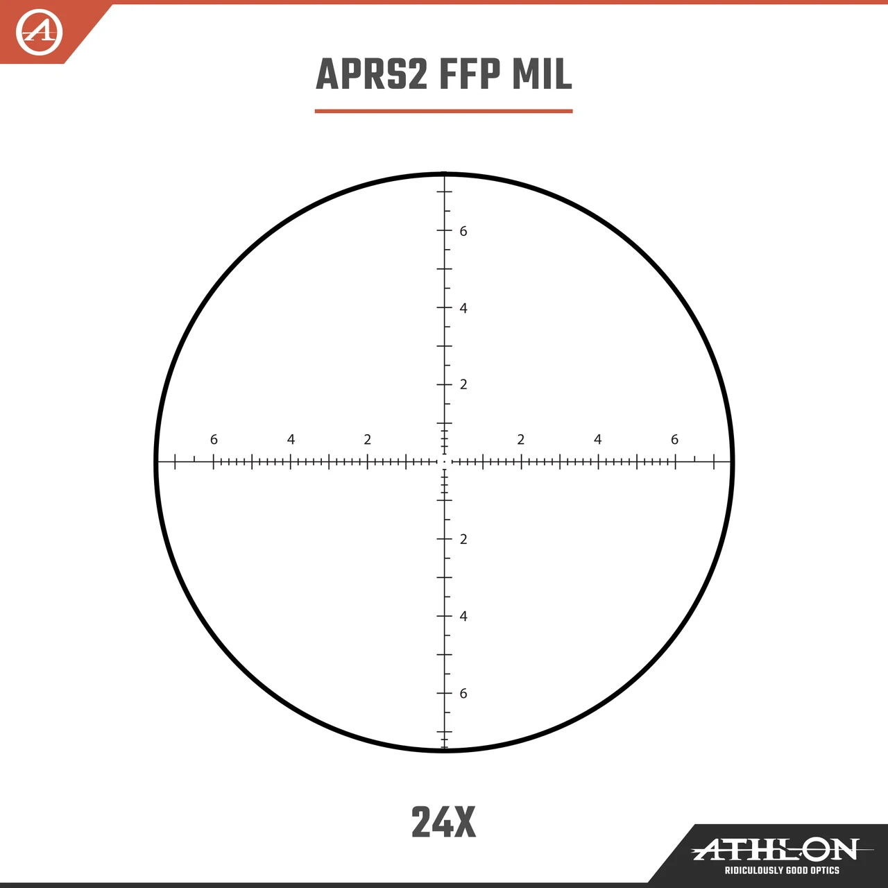 Athlon Optics Midas TAC HD 6-24x50 APRS2 FFP MIL Reticle (213075) — product image 4
