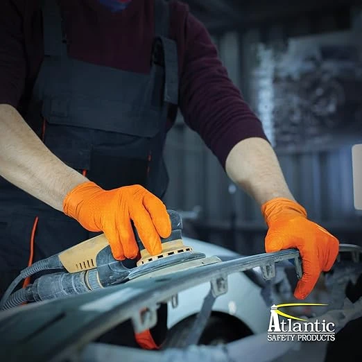 Atlantic Safety Outrageous Orange Disposable Gloves, XL (OO-XL) — product image 5