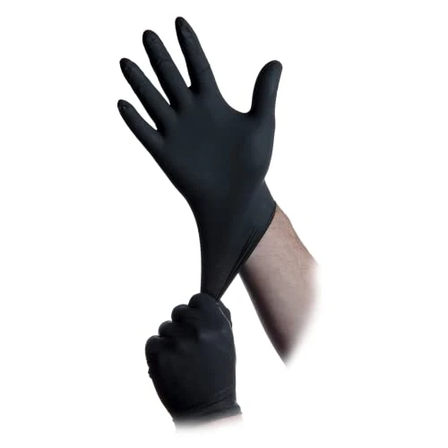 Atlantic Safety Products B311-M InTouch Exam Gloves, Black, Medium (B311-M) — product image 2