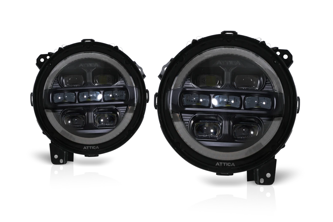 Attica 4x4 Jeep JL 18-24 / JT 19-24 Rogue LED Projector Headlights (CHATT0771-B-SQ)
