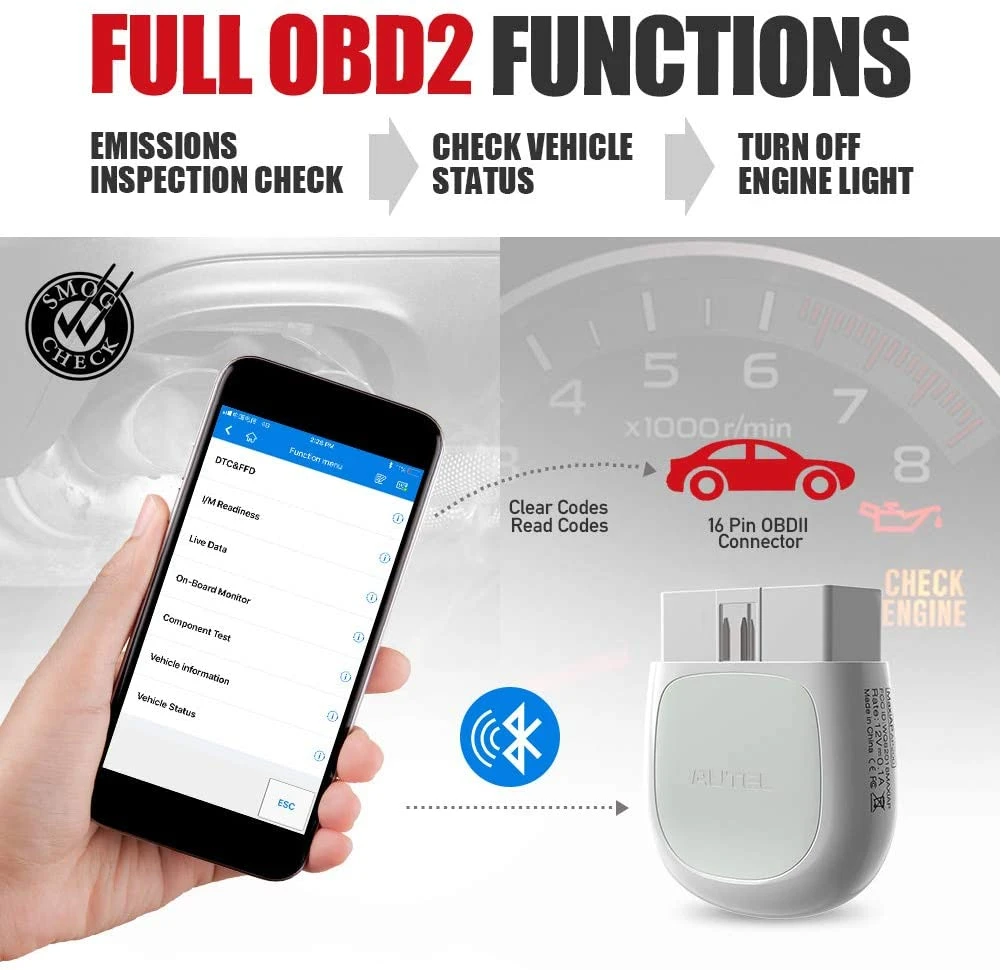 Autel AP200 MaxiAP Obd2 Scanner Bluetooth Auto OBDII Diagnostic Scan Tool — product image 5