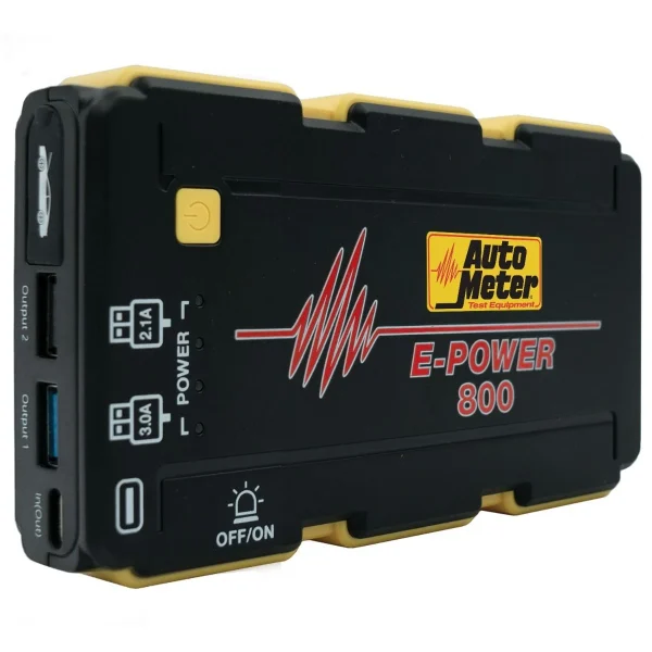 AutoMeter Jump Starter, Emergency Battery Pack, 14.8V, 800A Peak, 1800 mAh (EP-800)