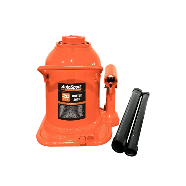 AutoSport 20 Ton Short Hydraulic Welded Bottle Jack with Steel Handle (ASM2057S)