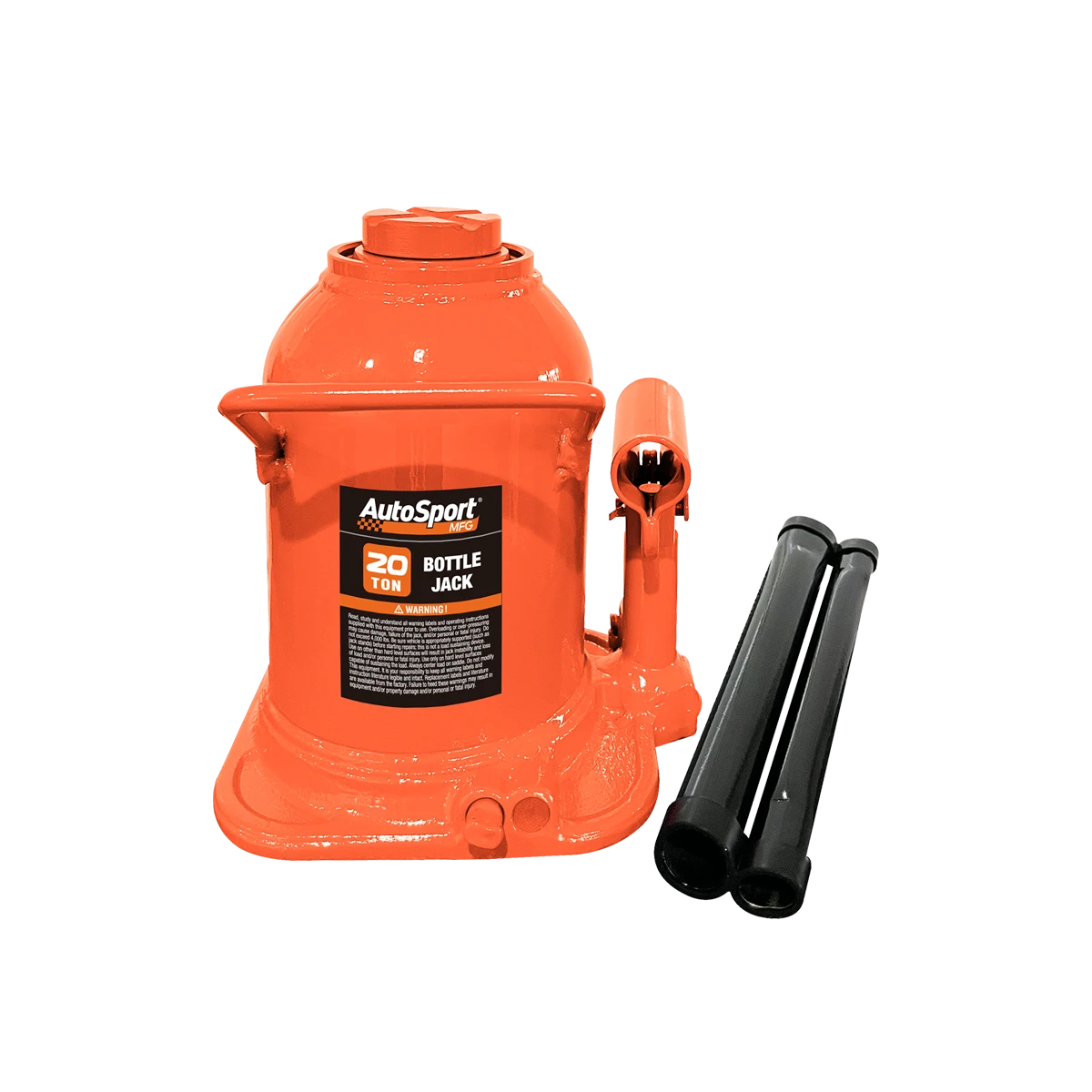 AutoSport 20 Ton Short Hydraulic Welded Bottle Jack with Steel Handle (ASM2057S)