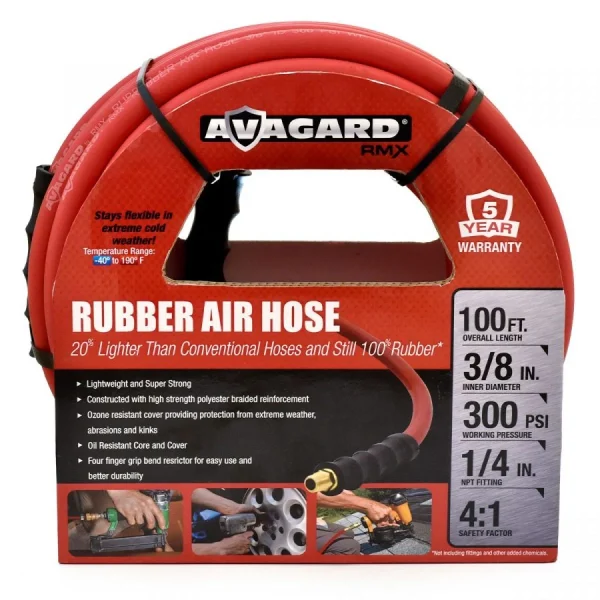 Avagard Rubber Air Hose Assembly, 3/8" (25'Ð100') (AVG38Series)