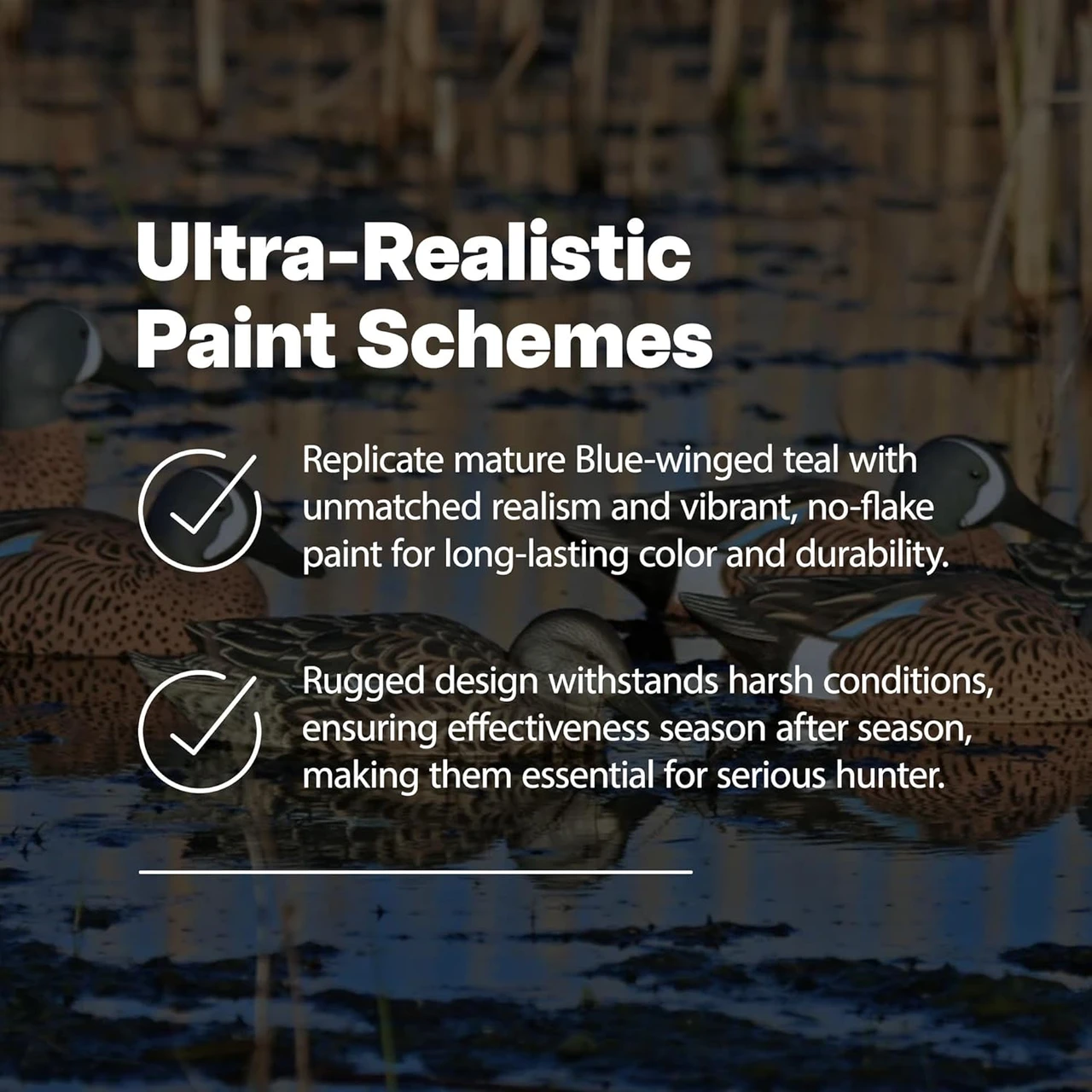 Avian-X Topflight Blue-Winged Teal Floating Duck Decoys 6-Pack (8080) — product image 3
