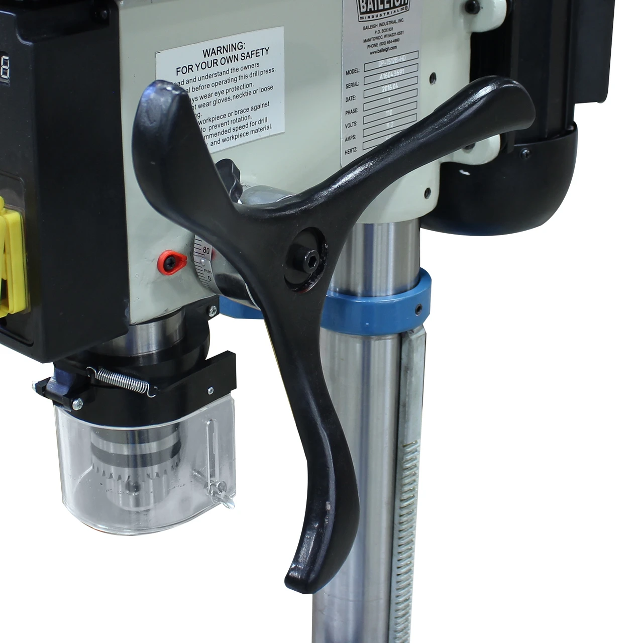 Baileigh 110V 15" Floor Drill Press 550-2500 RPM with 12" Round Table (1012079) — product image 5