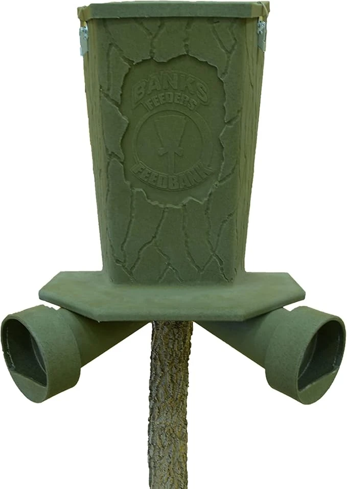 Banks Outdoors Gravity Fed Deer Hunting Feeder 40 Lb Green (21440)
