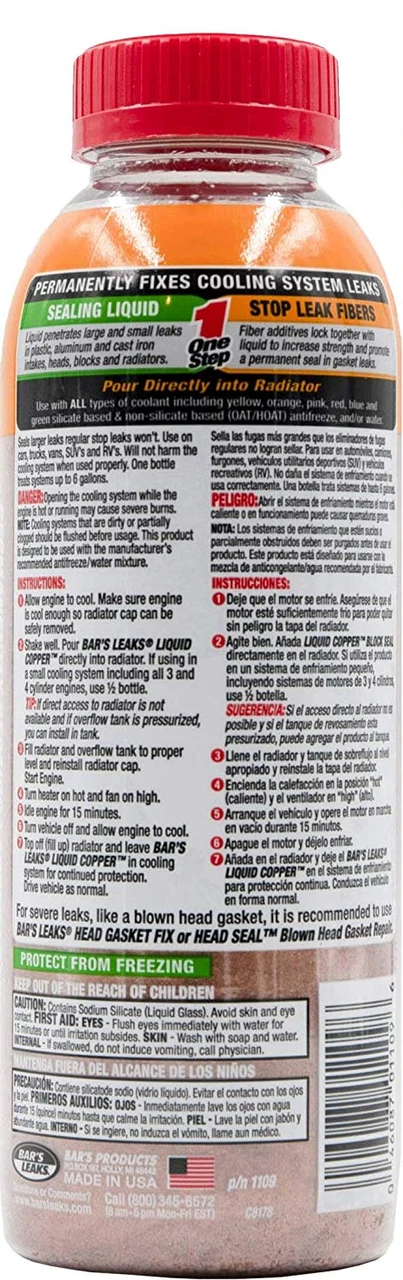 Bar's Leaks 18oz. Liquid Copper Block Seal (1109) — product image 2