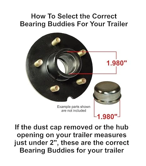 Bearing Buddy 1.980" Diameter Chrome Bearing Protectors With Bras - Pair (42100) — product image 2