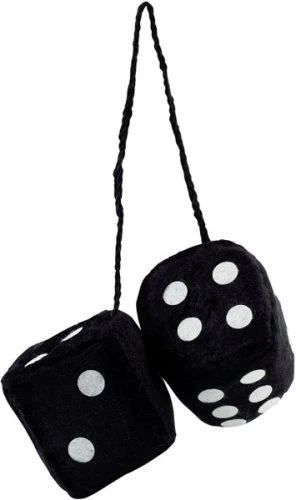 Bell Automotive Black Fuzzy Dice (22-1-33605-8) — product image 2