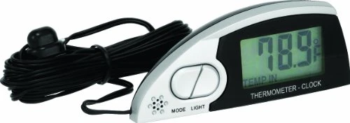 Bell Automotive Inside-Outside Thermometer and Clock (22-1-37035)