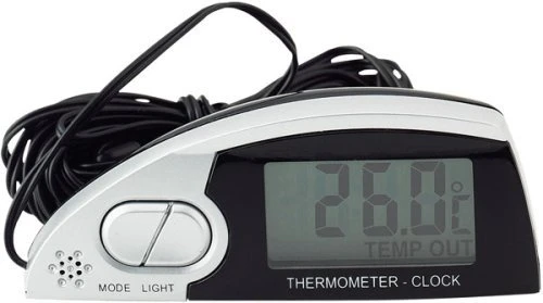 Bell Automotive Inside-Outside Thermometer and Clock (22-1-37035) — product image 2