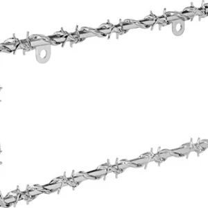Bell Automotive Barbed Wire Chrome License Plate Frame (22-1-46144-8)