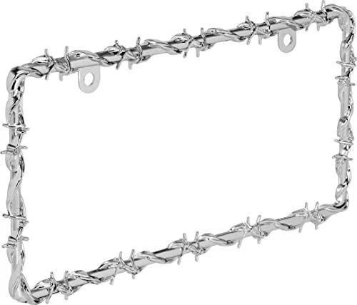 Bell Automotive Barbed Wire Chrome License Plate Frame (22-1-46144-8)