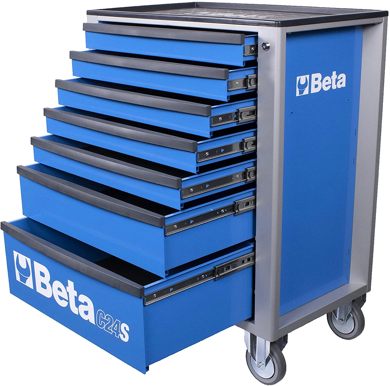 Beta Tools C24It/7-B Mobile Roller Cabinet, 7 Drawer, Blue (024002676)
