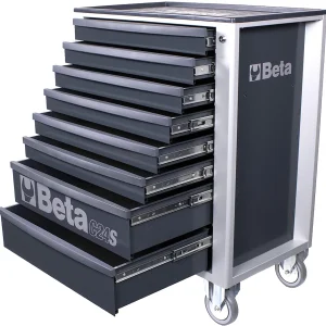 Beta Tools Mobile Roller Cabinet, 8 Drawer, Gray (024002682)