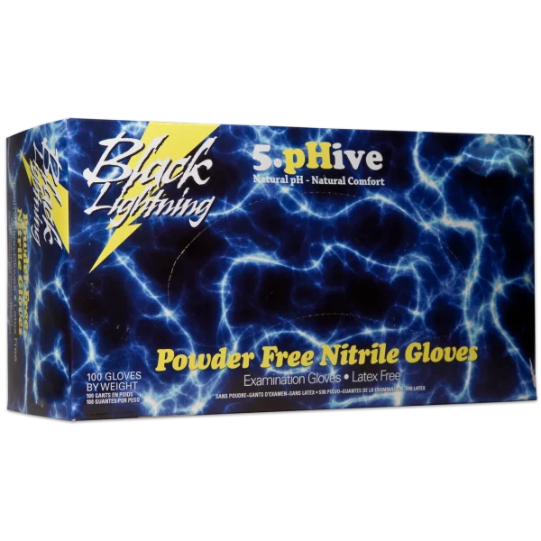 Black Lightning Nitrile Gloves - Box (50 pairs) (1600743, 1600744, 1600745, 1600746, 1600747)