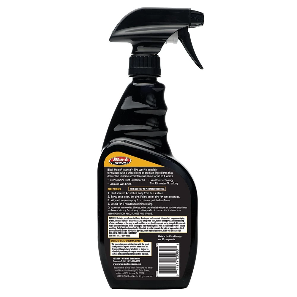 Black Magic 120080 Intense Tire Wet Shine Cleaner Spray, 23 Oz. — product image 2